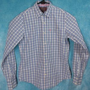 Abercrombie & Fitch Muscle Long Sleeve Button Up Plaid Men's Shirt, Size Large